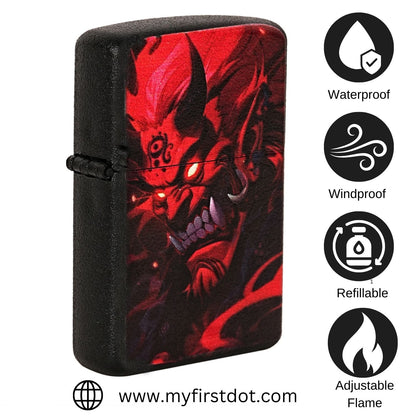 First Dot Hannya Demon Luxury Windproof Lighter Gift for Men - Pocket Lighter