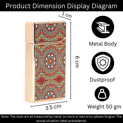 First Dot Mandala Art Luxury Windproof Lighter Gift for Men - Pocket Lighter