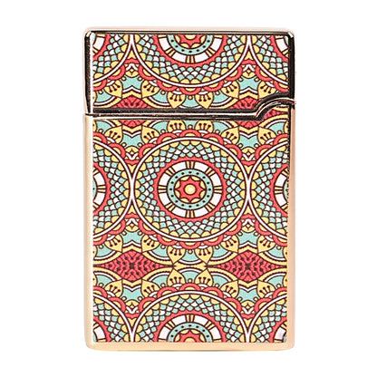 First Dot Mandala Art Luxury Windproof Lighter Gift for Men - Pocket Lighter