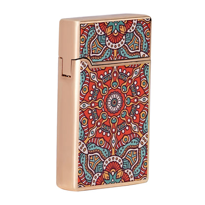 First Dot Mandala Art Luxury Windproof Lighter Gift for Men - Pocket Lighter