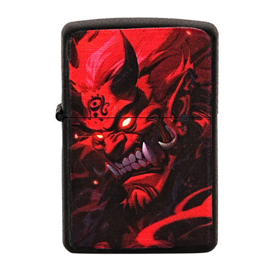 First Dot Hannya Demon Luxury Windproof Lighter Gift for Men - Pocket Lighter