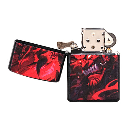 First Dot Hannya Demon Luxury Windproof Lighter Gift for Men - Pocket Lighter