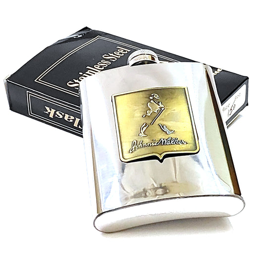 Johnny Walker Premium Pocket Stainless Steel Hip Flask – Gift for Men | First Dot