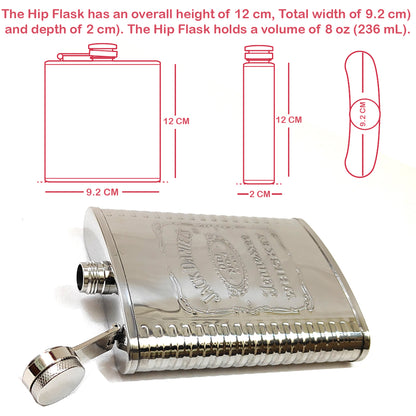 Jack Daniel's Premium Pocket Stainless Steel Hip Flask – Gift for Men | First Dot