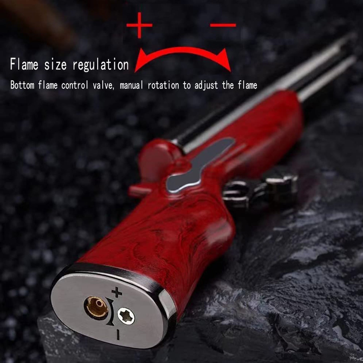 Double Barrel Red Gun Lighter | Windproof, Refillable | First Dot