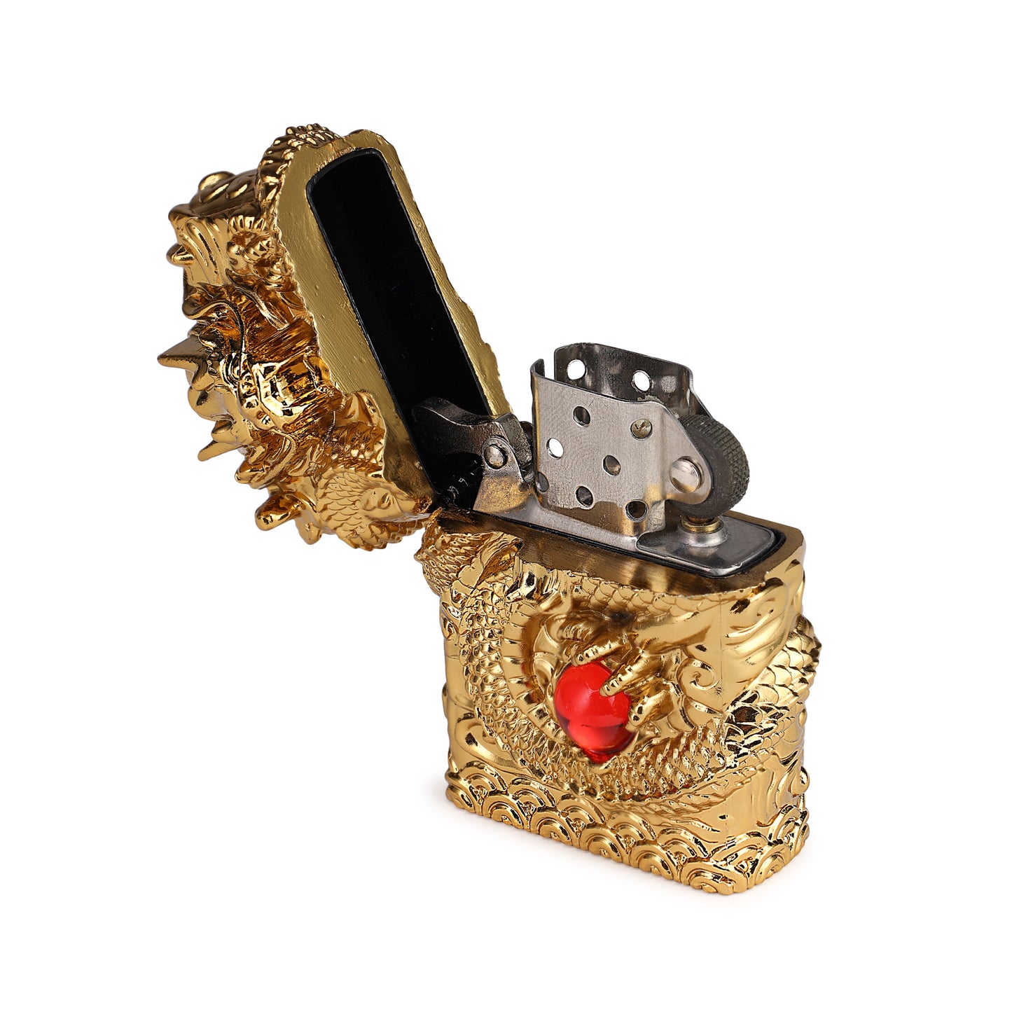 Soft Flame Dragon Lighter | Grinding Wheel, Refillable | First Dot