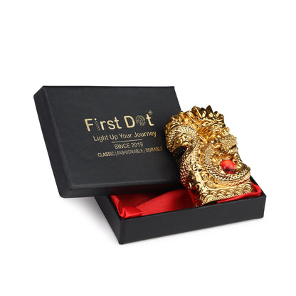 Soft Flame Dragon Lighter | Grinding Wheel, Refillable | First Dot