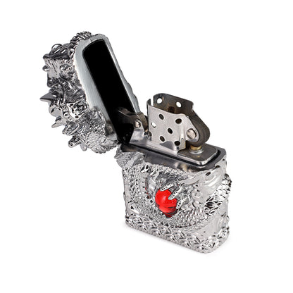 Soft Flame Dragon Lighter | Grinding Wheel, Refillable | First Dot