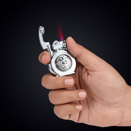 Round Arm Spinner Red Jet Flame Lighter | First Dot