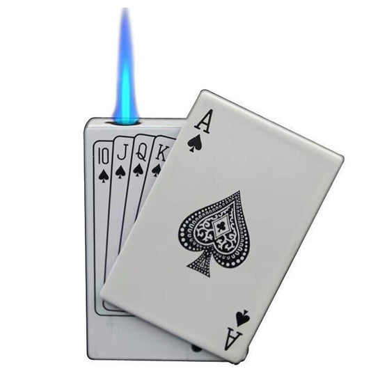 White Ace Blue Jet Flame Lighter | Windproof, Refillable | First Dot