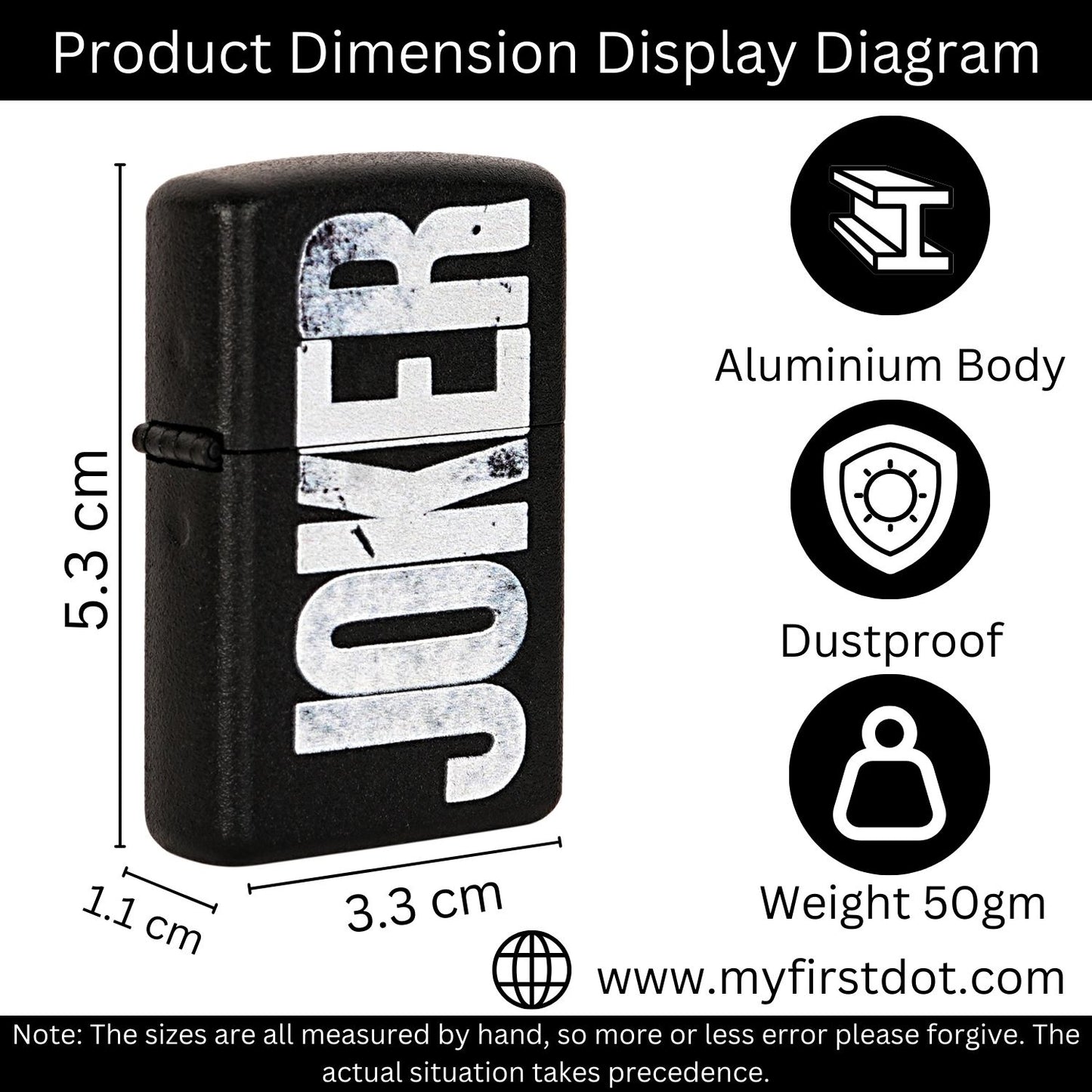 First Dot Joker Luxury Windproof Lighter Gift for Men - Pocket Lighter