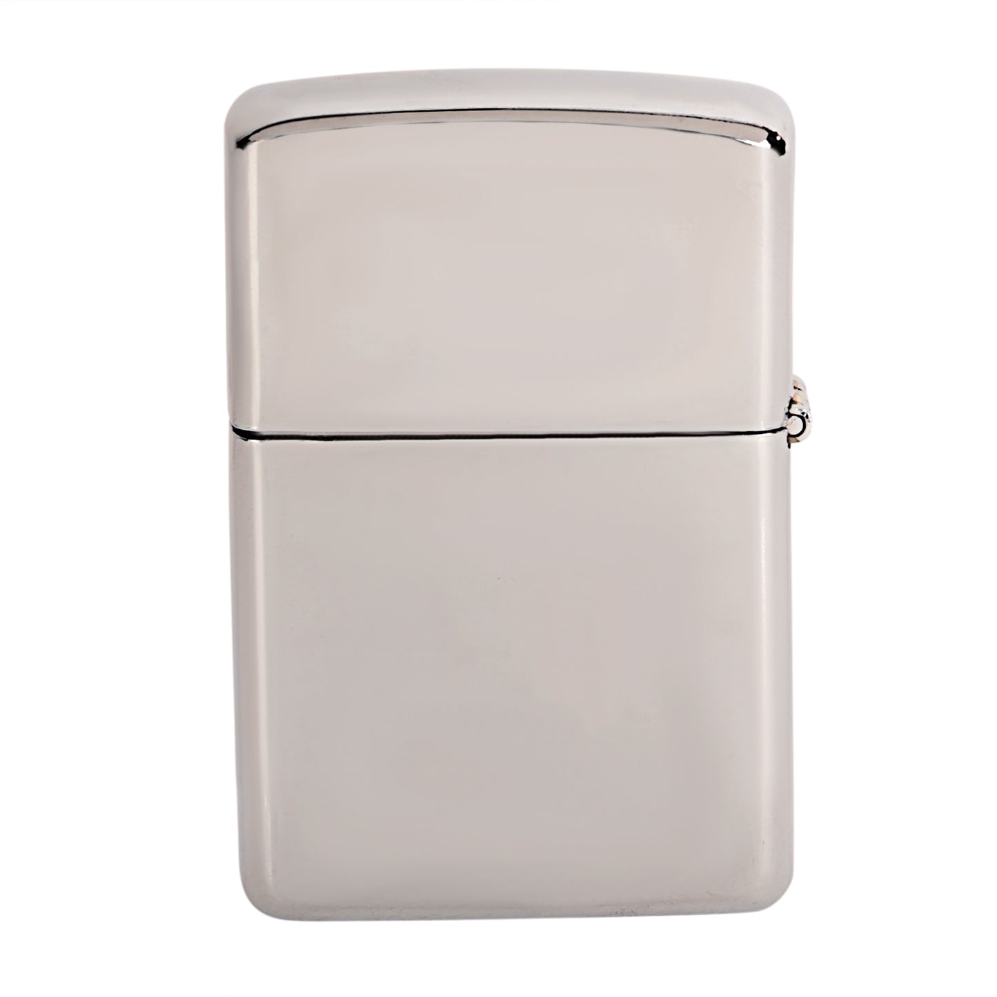 First Dot Classic Plain Street Chrome Silver Luxury Windproof Lighter Gift for Men - Pocket Lighter