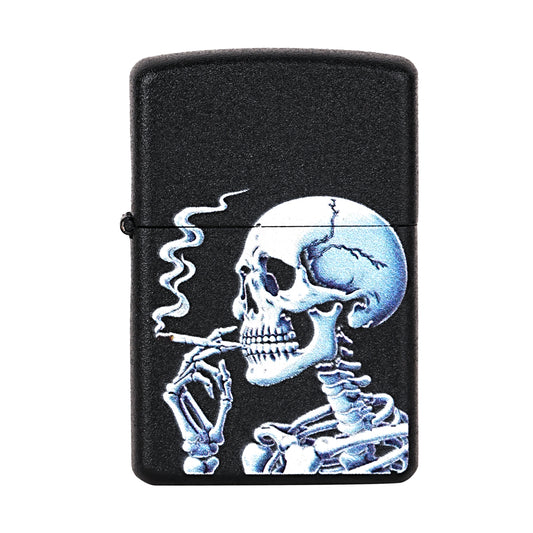 First Dot Smoke Skull Luxury Windproof Lighter Gift for Men - Pocket Lighter