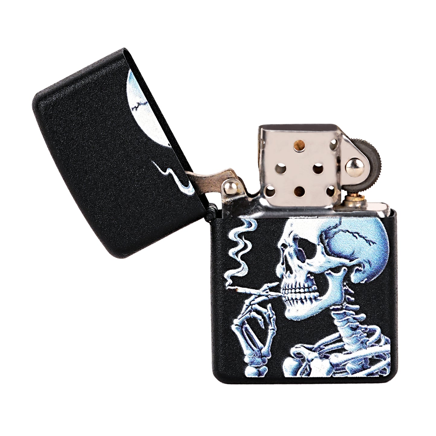 First Dot Smoke Skull Luxury Windproof Lighter Gift for Men - Pocket Lighter