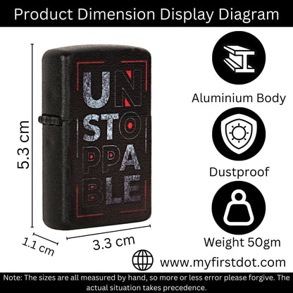 First Dot Unstoppable Luxury Windproof Lighter Gift for Men - Pocket Lighter