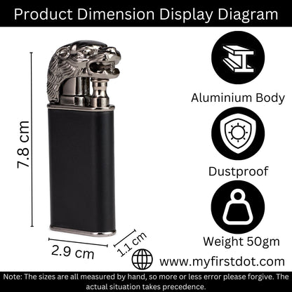 First Dot Double Flame Luxury Windproof Lighter Gift for Men - Pocket Lighter