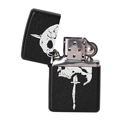 First Dot Skull Sword Luxury Windproof Lighter Gift for Men - Pocket Lighter