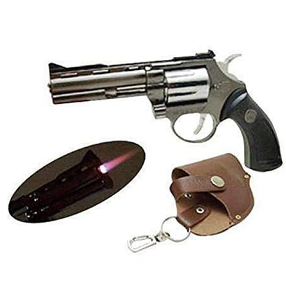 Revolver Pistol Shaped Premium Lighter | Windproof, Refillable, Jet Flame | First Dot