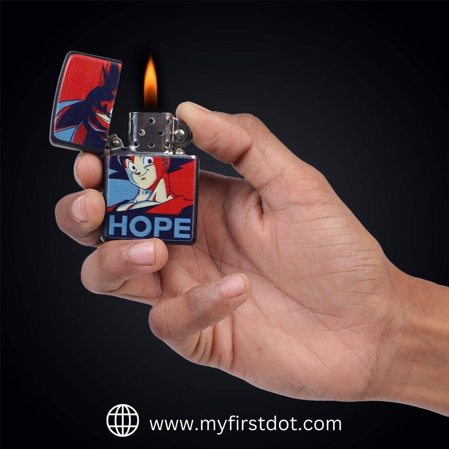 Goku Hope Windproof Lighter Gift for Men Pocket Lighter | First Dot