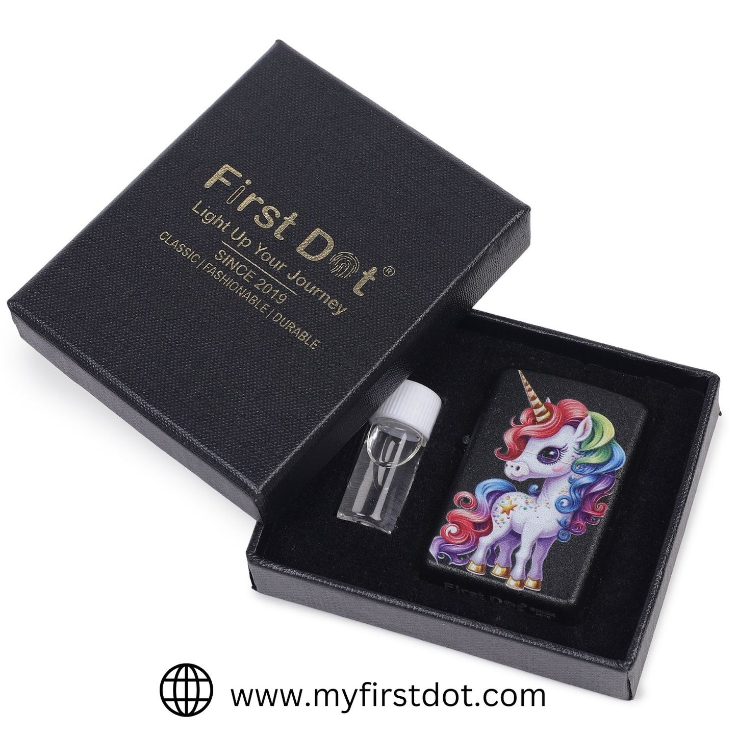 Rainbow Unicorn Windproof Lighter Gift for Men Pocket Lighter | First Dot