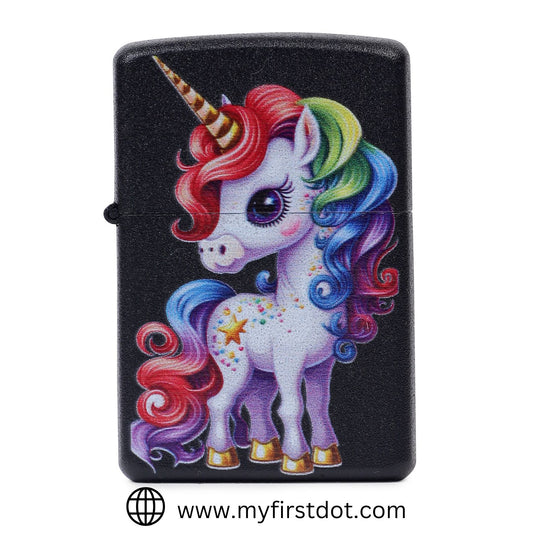 Rainbow Unicorn Windproof Lighter Gift for Men Pocket Lighter | First Dot